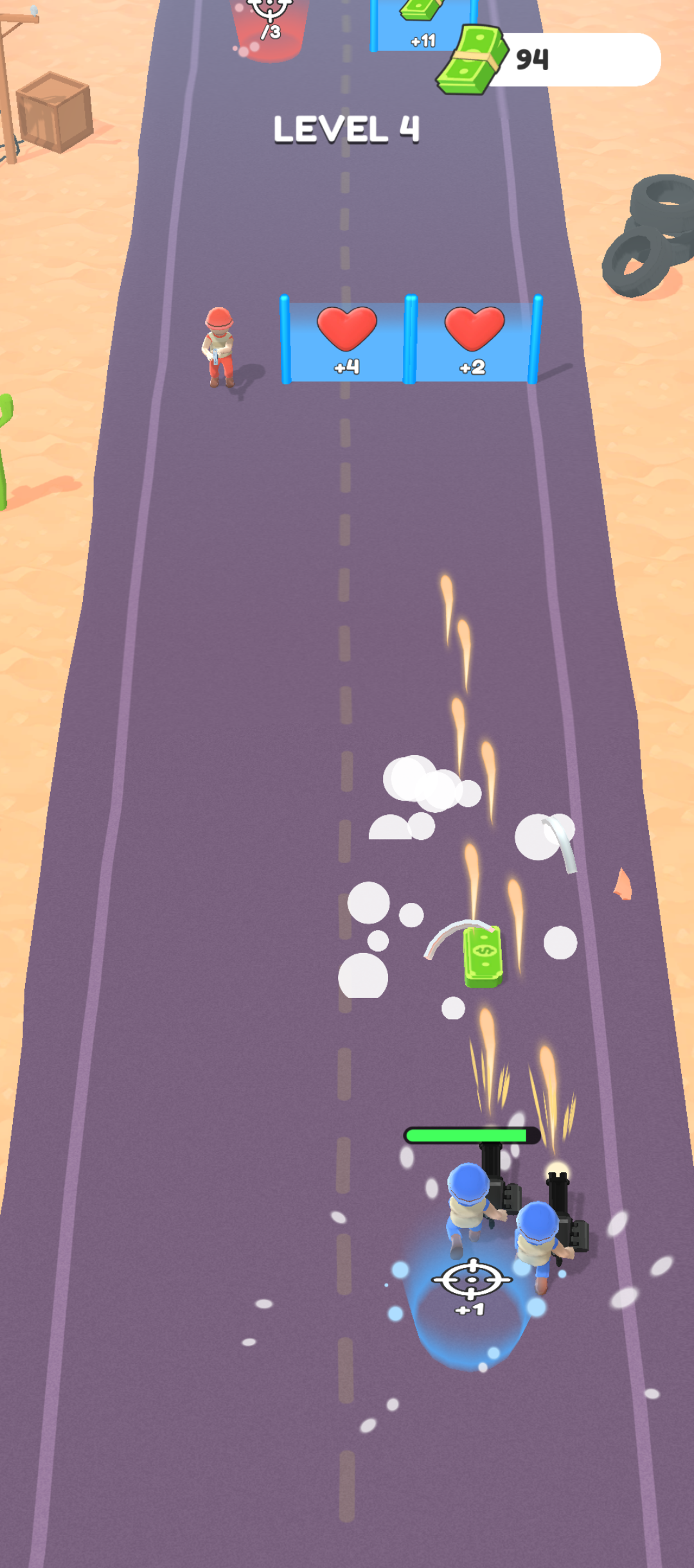 Mini Soldier Run mobile battle screenshot